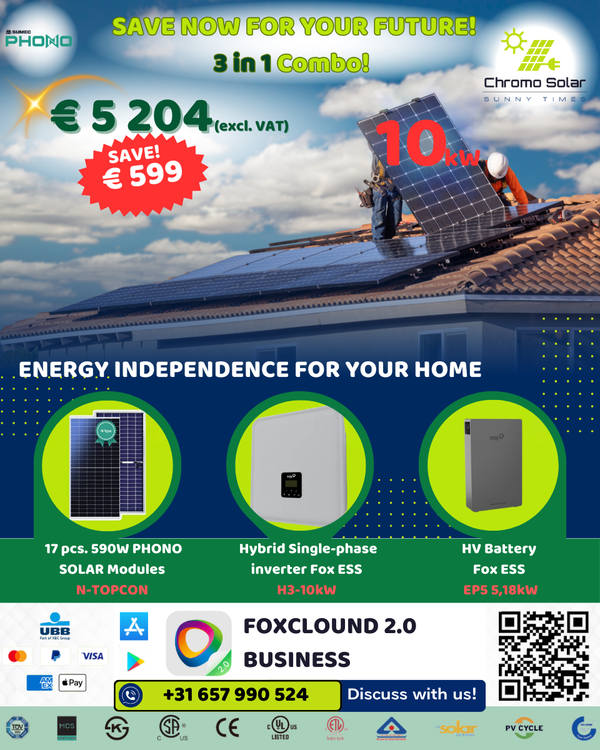 3 in 1 Combo! 10kW Save now for your future! Promotion Image