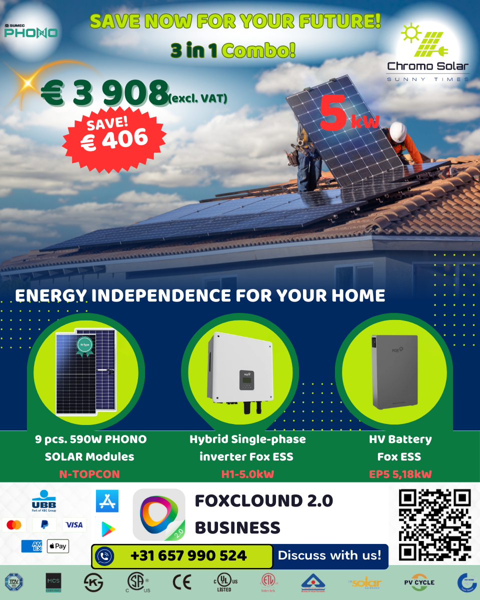 3 in 1 Combo! 5kW Save now for your future! Promotion Image